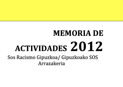Memoria SOS 2012