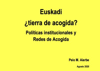 70. Euskadi, ¿Tierra de acogida? Políticas Institucionales y Redes de Acogida – Gaztelaniaz