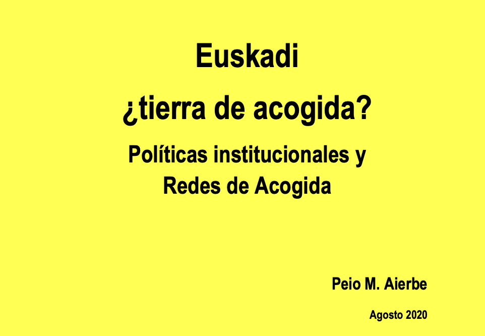 70. Euskadi, ¿Tierra de acogida? Políticas Institucionales y Redes de Acogida