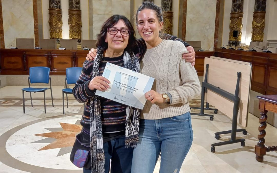 La Red de Acogida Ciudadana ha recibido el I. Premio del Consejo Social de Donostia / San Sebastián